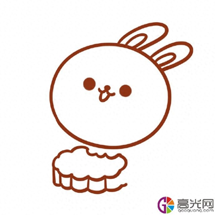 玉兔抱着月饼怎么画简单又漂亮（一步一步教程）